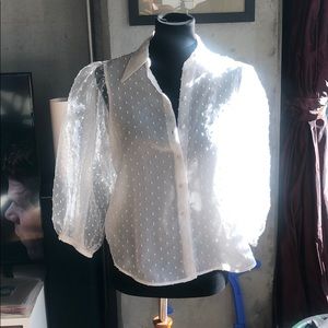 Zara puff sleeve Blouse